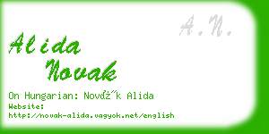 alida novak business card